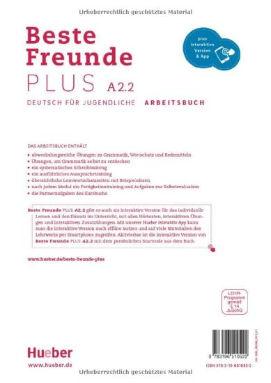 Beste Freunde PLUS A2.2. Arbeitsbuch plus interaktive Version
