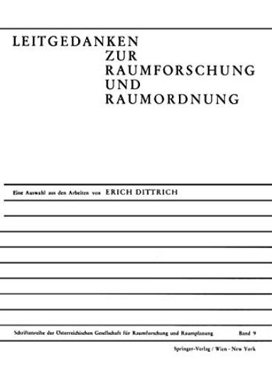 Leitgedanken Zur Raumforschung und Raumordnung