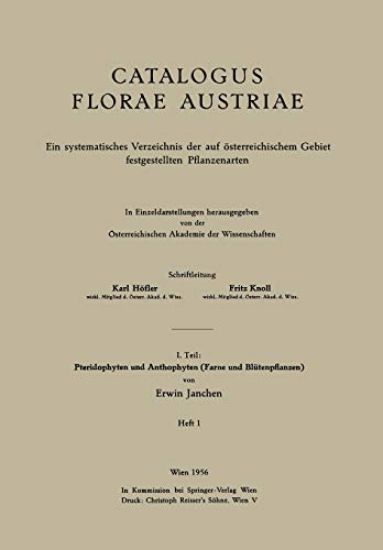 I. Teil: Pteridophyten und Anthophyten (Farne und Blütenpflanzen)