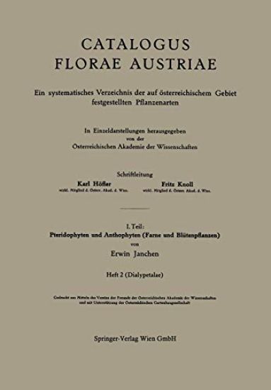 I. Teil: Pteridophyten und Anthophyten (Farne und Blütenpflanzen)