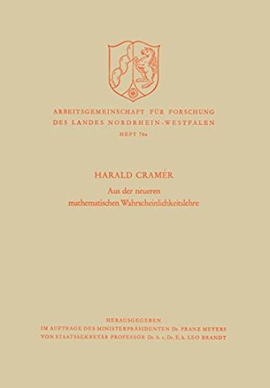 Aus der neueren mathematischen Wahrscheinlichkeitslehre