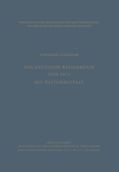 Das Deutsche Kaiserreich von 1871 als Nationalstaat