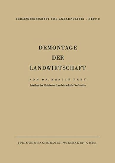 Demontage der Landwirtschaft
