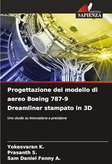 Progettazione del modello di aereo Boeing 787-9 Dreamliner stampato in 3D