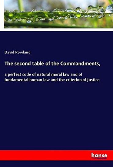 The second table of the Commandments,