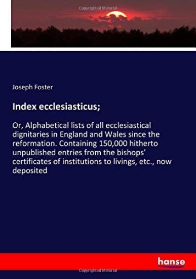 Index ecclesiasticus;