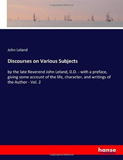 Discourses on Various Subjects