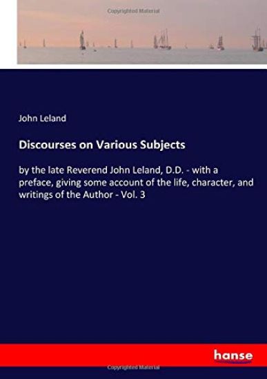 Discourses on Various Subjects