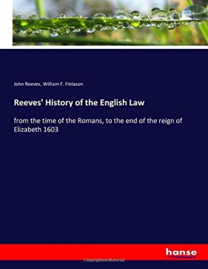 Reeves' History of the English Law