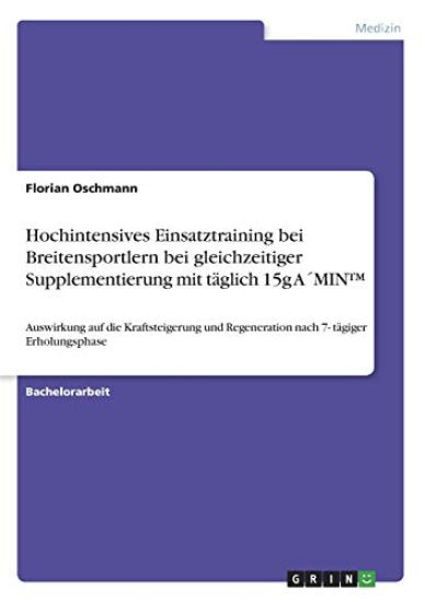 Hochintensives Einsatztraining bei Breitensportlern bei gleichzeitiger Supplementierung mit täglich 15g A´MIN(TM)