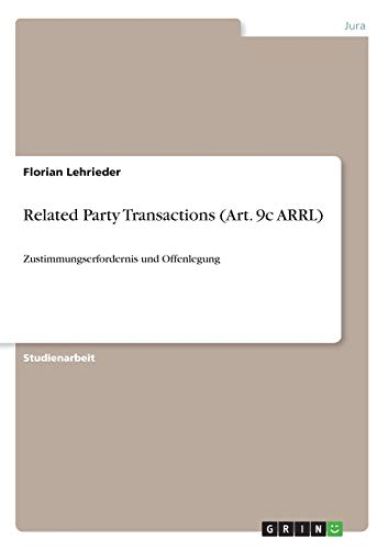 Related Party Transactions (Art. 9c ARRL)