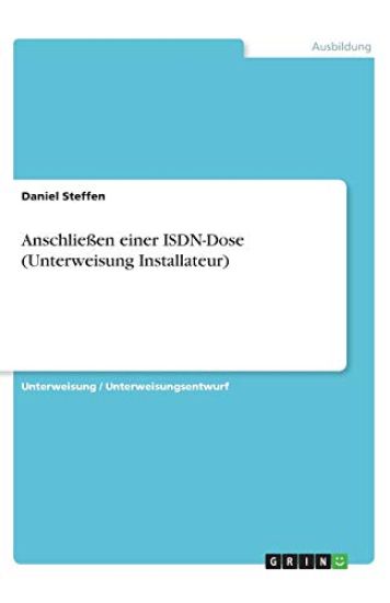 Anschließen einer ISDN-Dose (Unterweisung Installateur)