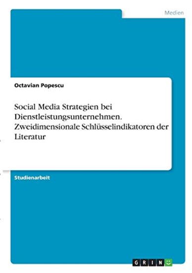 Social Media Strategien bei Dienstleistungsunternehmen. Zweidimensionale Schlüsselindikatoren der Literatur