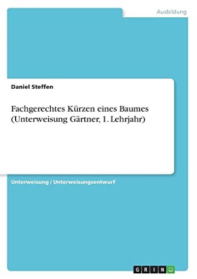 Fachgerechtes Kürzen eines Baumes (Unterweisung Gärtner, 1. Lehrjahr)