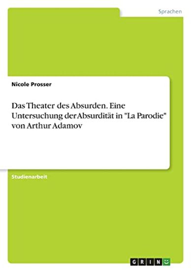 Das Theater des Absurden. Eine Untersuchung der Absurdität in "La Parodie" von Arthur Adamov