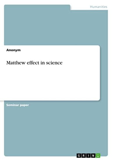 Matthew effect in science