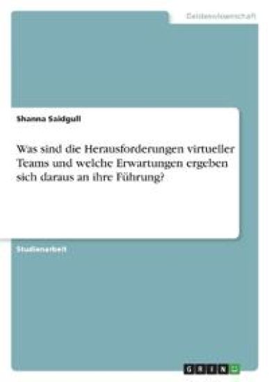 Was sind die Herausforderungen virtueller Teams und welche Erwartungen ergeben sich daraus an ihre Führung?