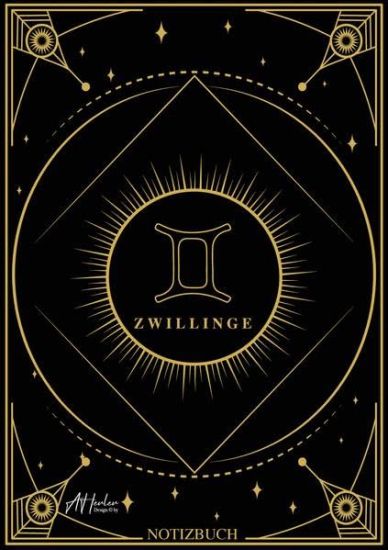 Edles Notizbuch Sternzeichen Zwillinge | Designed by Alfred Herler