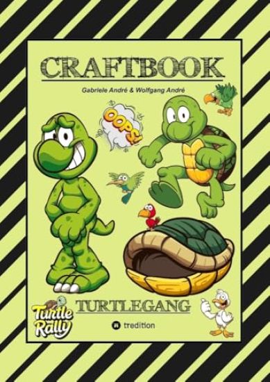 Craftbook - Bastelvorlage - Lustiges Familienspiel - Turtle Rally - Witzige Motive - Knifflige Rätsel & Aufgaben - Turtle: Turtlegang