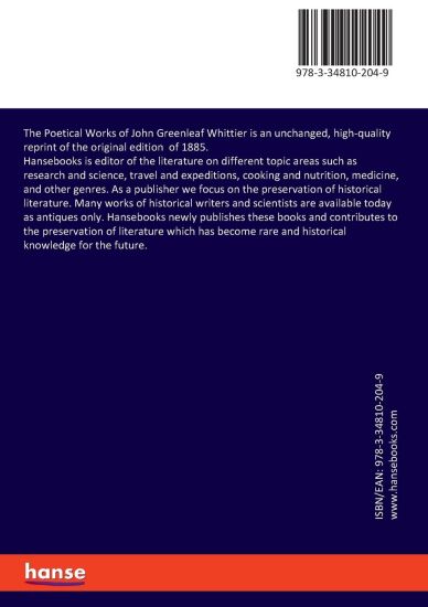 The Poetical Works of John Greenleaf Whittier