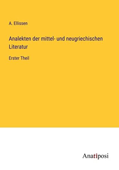 Analekten der mittel- und neugriechischen Literatur