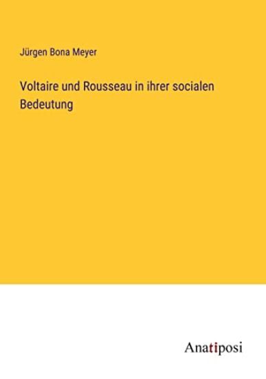 Voltaire und Rousseau in ihrer socialen Bedeutung