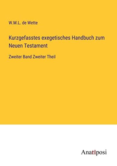 Kurzgefasstes exegetisches Handbuch zum Neuen Testament