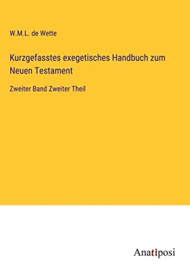 Kurzgefasstes exegetisches Handbuch zum Neuen Testament
