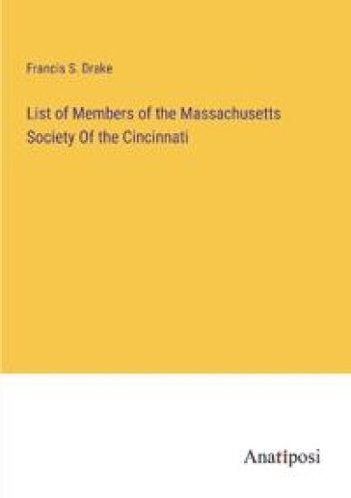 List of Members of the Massachusetts Society Of the Cincinnati