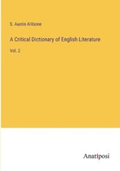 A Critical Dictionary of English Literature
