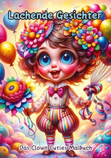 Lachende Gesichter: Das Clown Cuties Malbuch