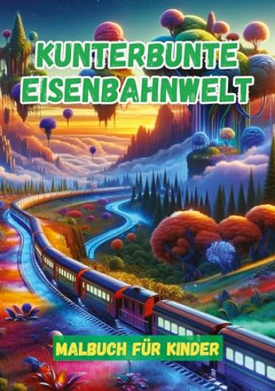 Kunterbunte Eisenbahnwelt: Malbuch für Kinder