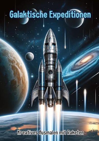 Galaktische Expeditionen: Kreatives Ausmalen mit Raketen