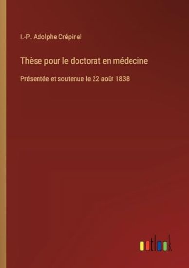 Thèse pour le doctorat en médecine