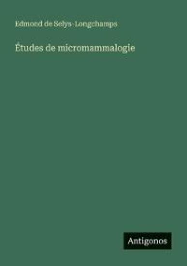 Études de micromammalogie