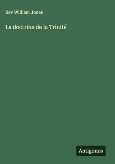 La doctrine de la Trinité