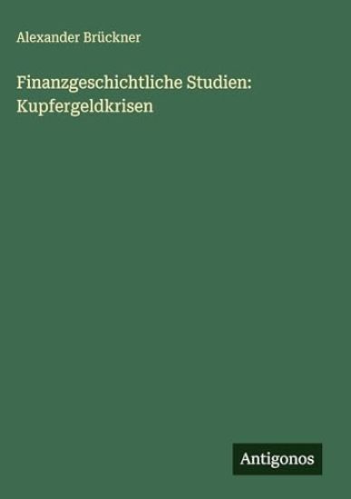 Finanzgeschichtliche Studien