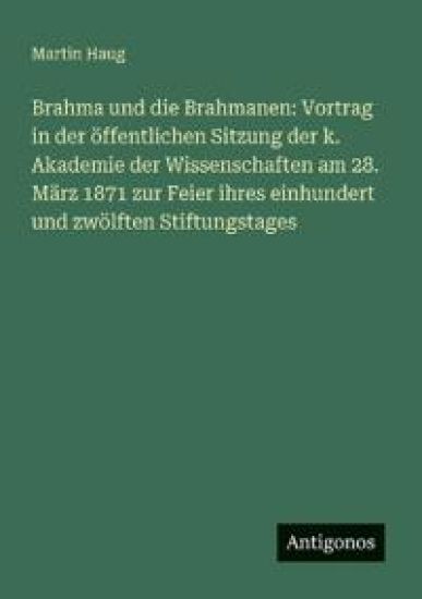 Brahma und die Brahmanen