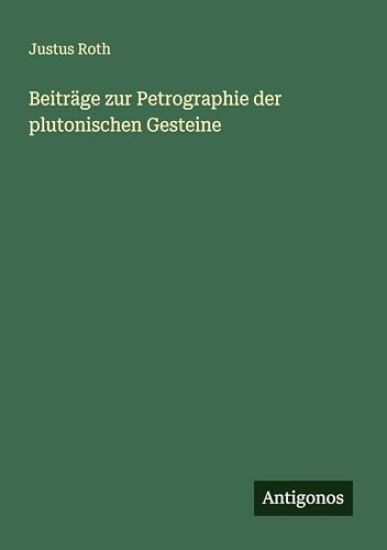 Beiträge zur Petrographie der plutonischen Gesteine