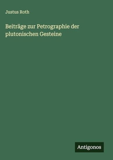 Beiträge zur Petrographie der plutonischen Gesteine