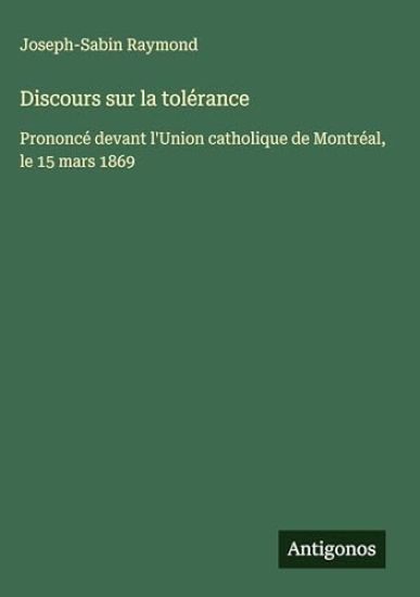 Discours sur la tolérance