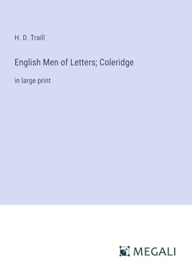 English Men of Letters; Coleridge