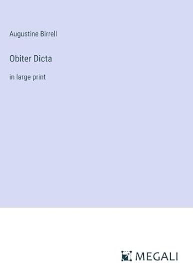 Obiter Dicta