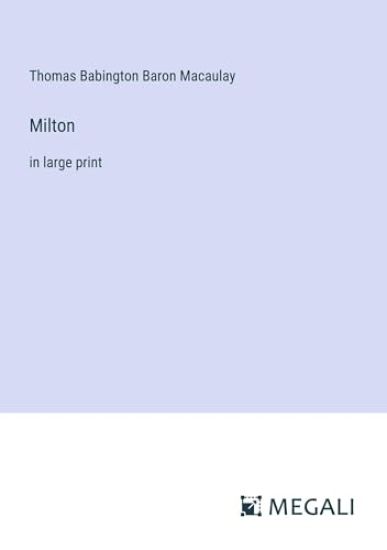 Milton: in large print