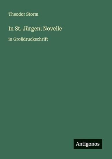 In St. Jürgen; Novelle: in Großdruckschrift