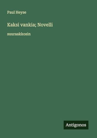 Kansikuva: Kaksi vankia; Novelli