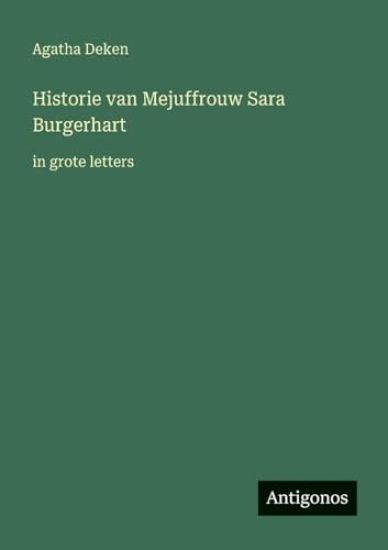 Historie van Mejuffrouw Sara Burgerhart