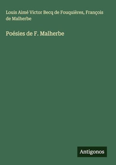 Poésies de F. Malherbe