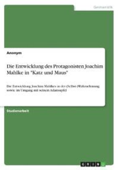 Die Entwicklung des Protagonisten Joachim Mahlke in "Katz und Maus"