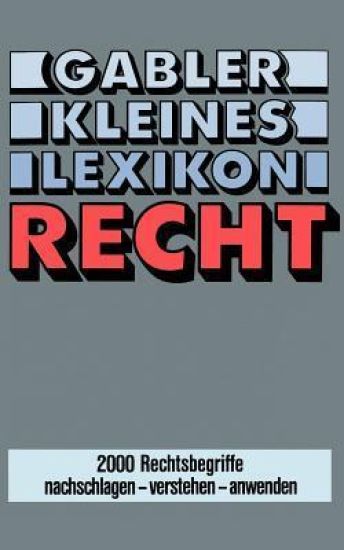 Gabler Kleines Lexikon Recht